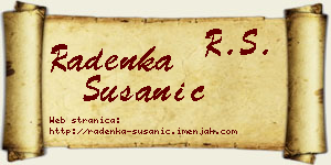 Radenka Susanić vizit kartica